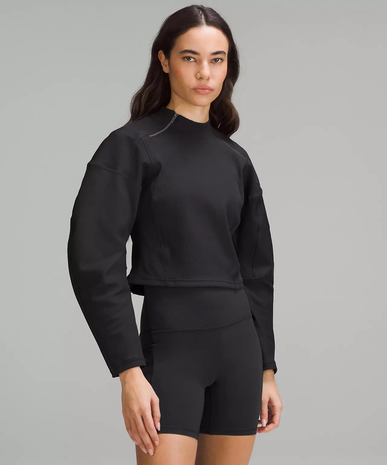 Ribbed Luxtreme Wide-Sleeve Pullover