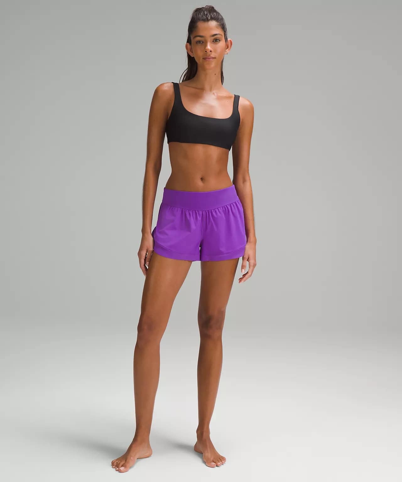 Calm Tides Running Short 2.5" Esca - lululemon atomic purple