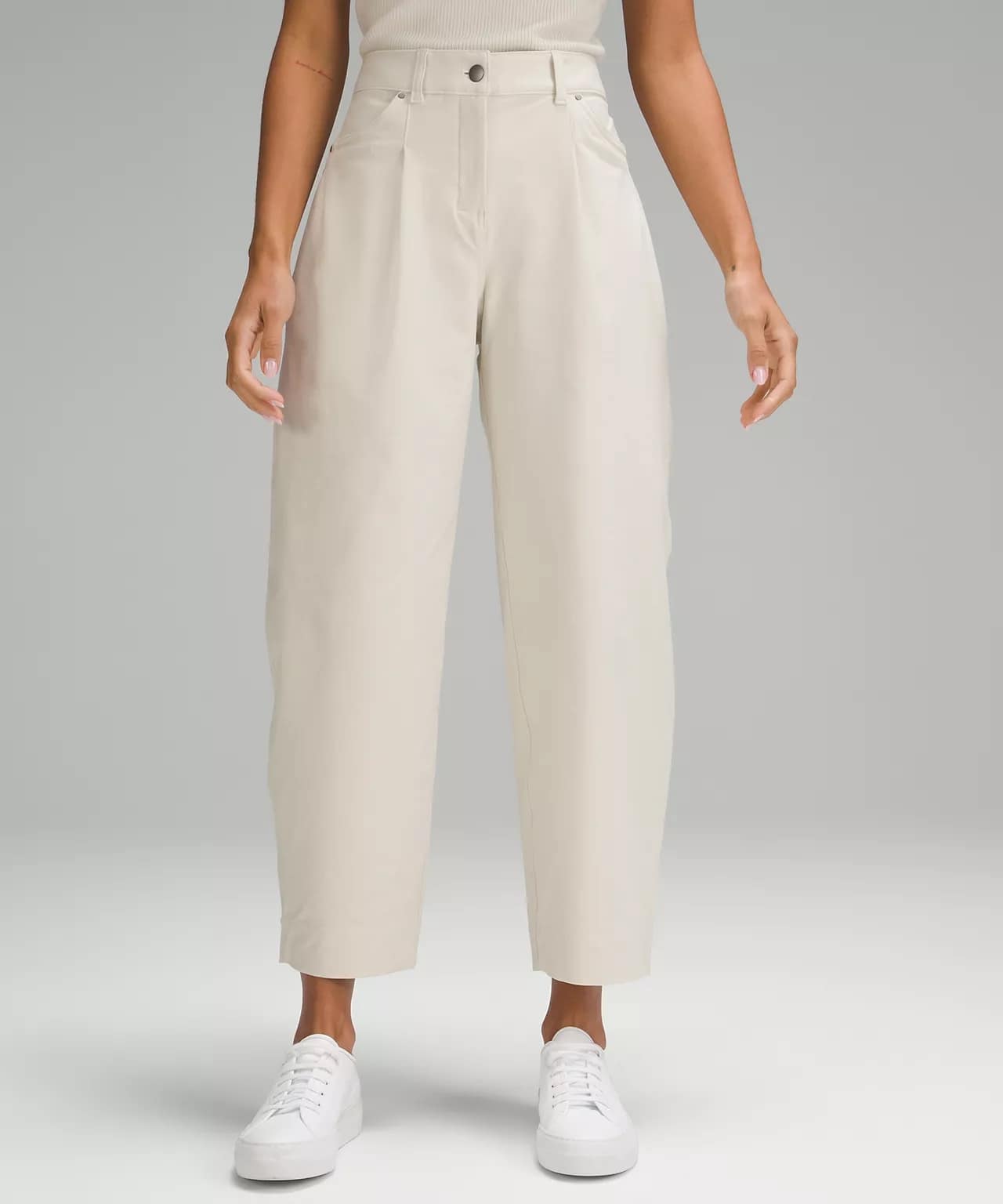 City Sleek Barrel-Leg Pant Full Length Light Utilitech