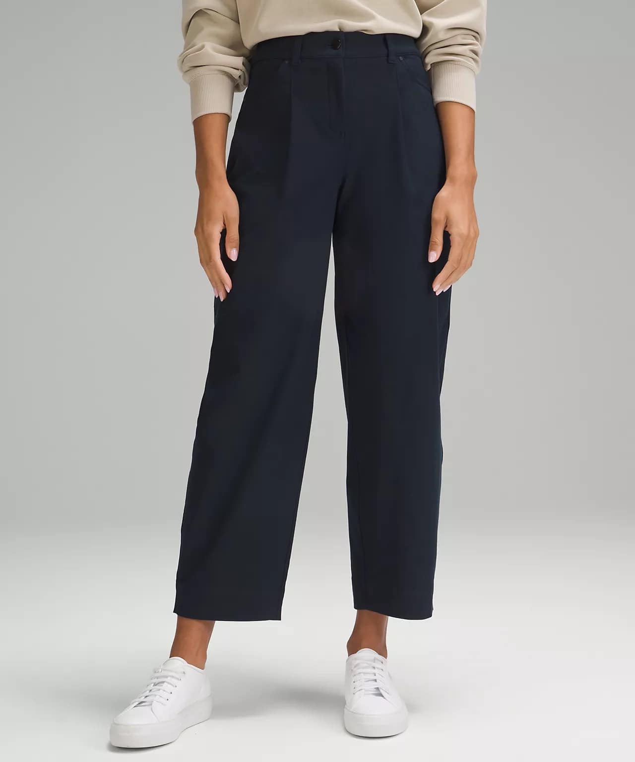 City Sleek Barrel-Leg Pant Full Length Light Utilitech