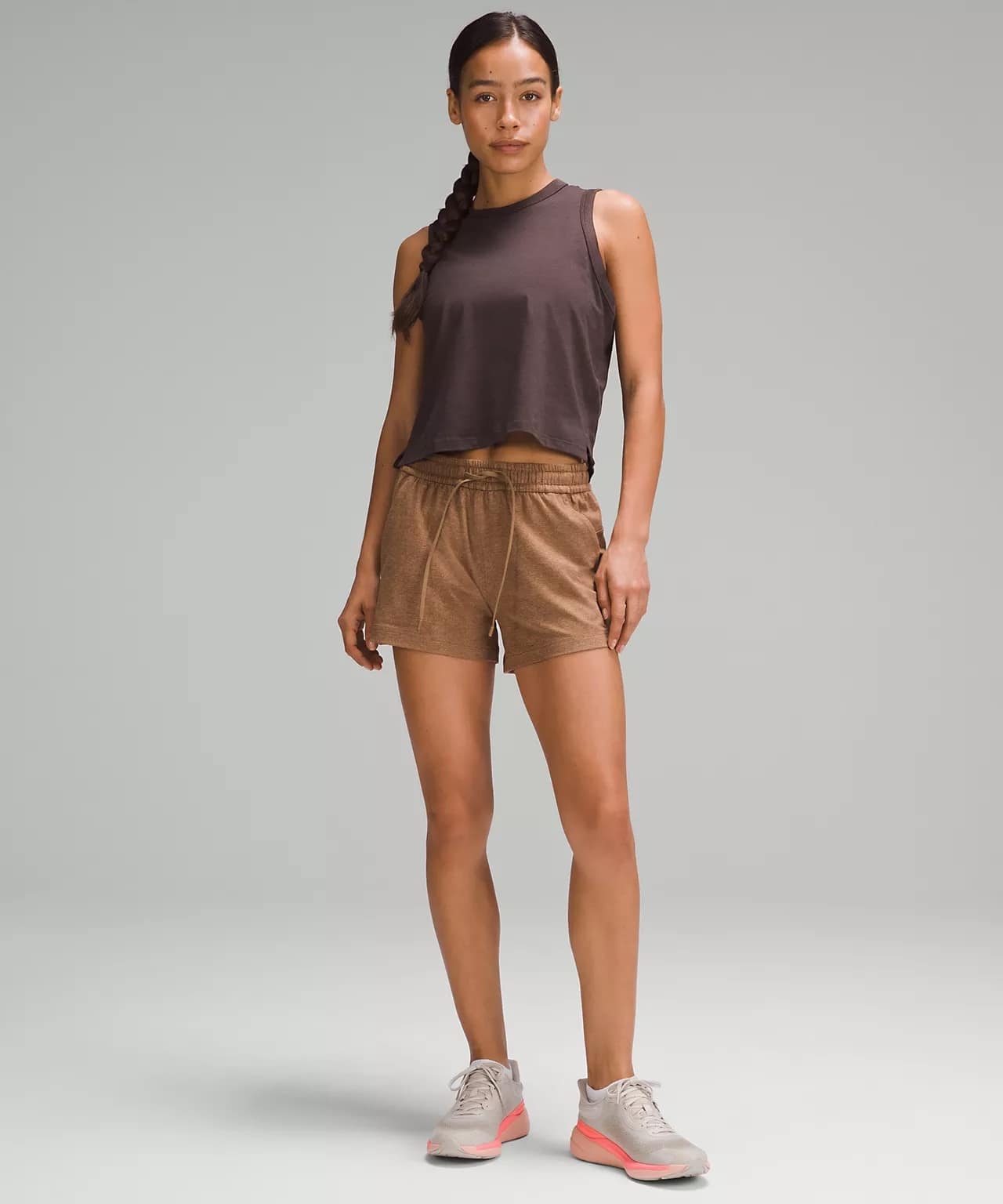 Soft Jersey Relaxed-Fit Mid-Rise Short 4"