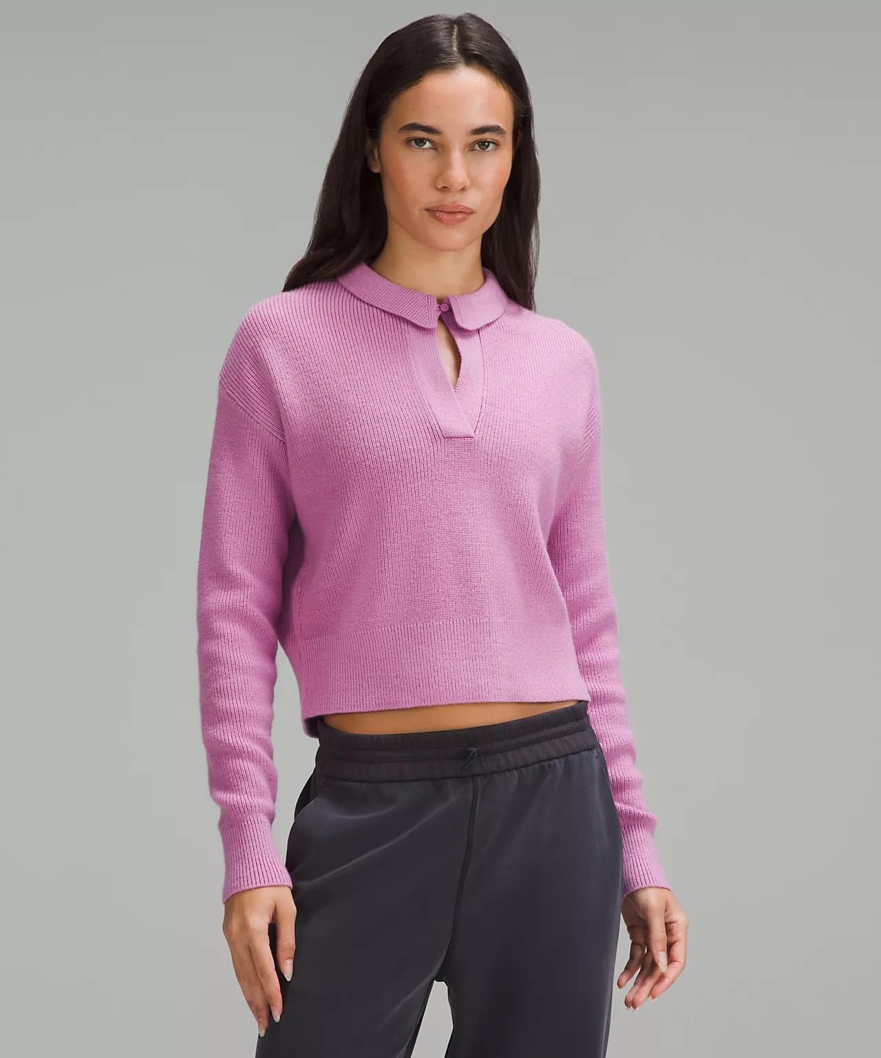 Collared Merino Wool-Blend Sweater