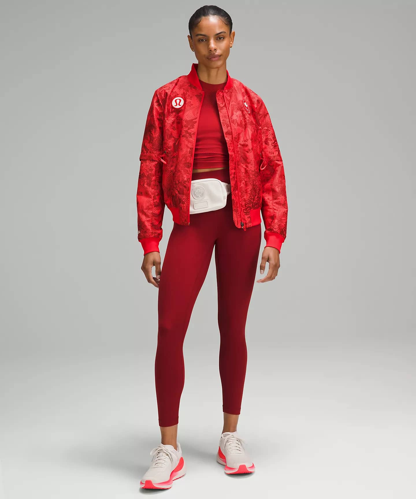 Team Canada Women's Vented Jacquard Bomber Jacket COC Logo - lululemon Team Canada 2024